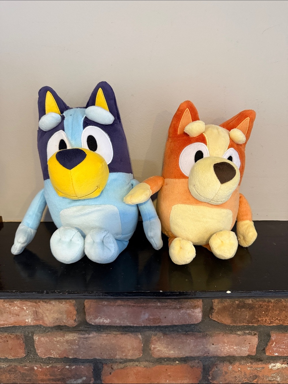 Bluey & Bingo talking plush - Soft Blue and Orange Puppy Set